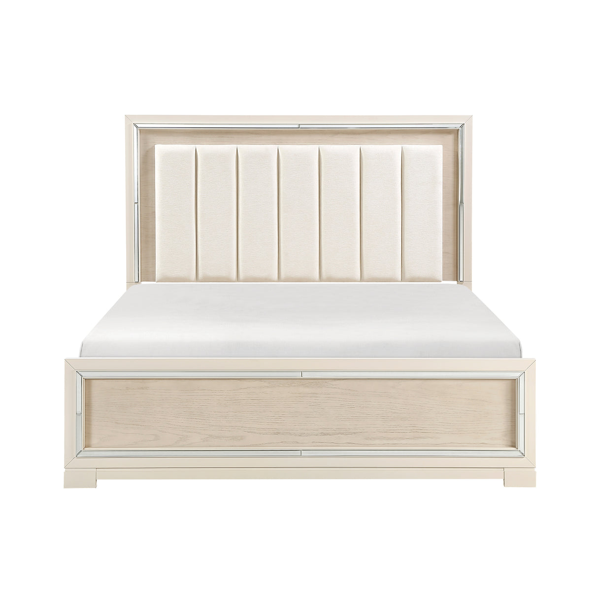 Alabaster Light Gray/Cream Queen Bed from Homelegance - Luna Furniture
