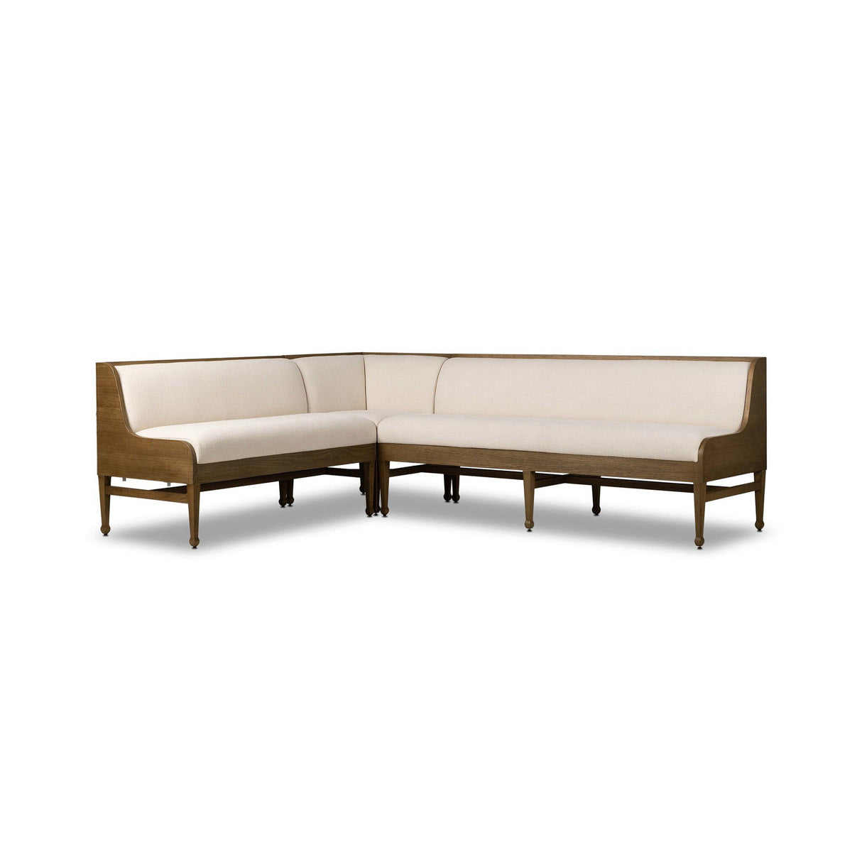Priscilla Dining Banquette L Shape in Crypton Wayfarer Snow from Four Hands - Luna Furniture