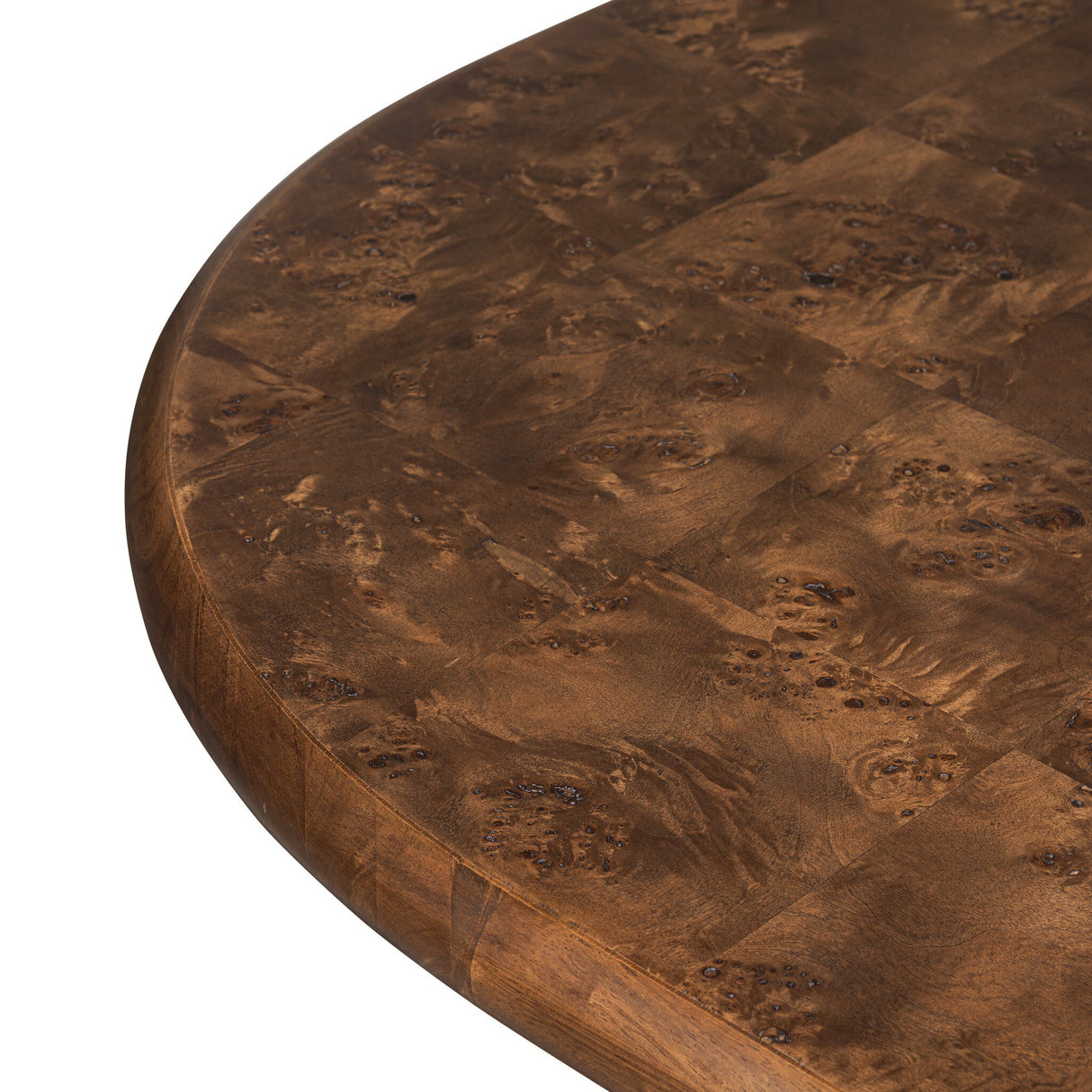 Malko Dining Table in Dark Brown Mappa Burl from Four Hands - Luna Furniture