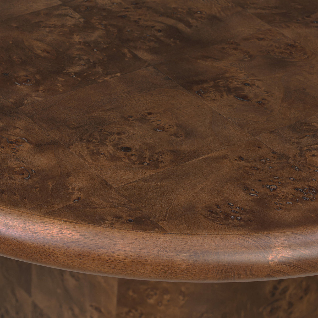 Malko Dining Table in Dark Brown Mappa Burl from Four Hands - Luna Furniture