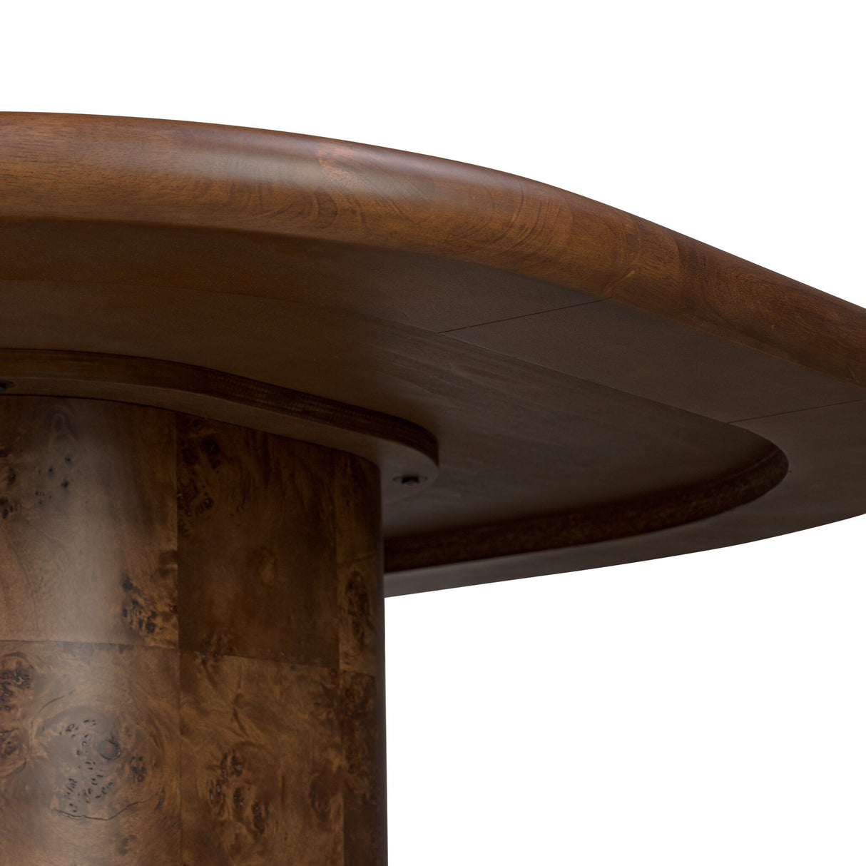 Malko Dining Table in Dark Brown Mappa Burl from Four Hands - Luna Furniture