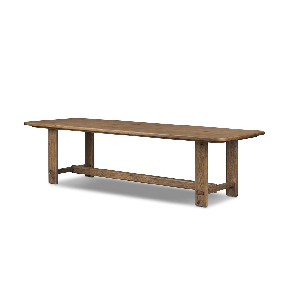 Bramwell Dining Table 118" in Weathered Oak Veneer from Four Hands - Luna Furniture