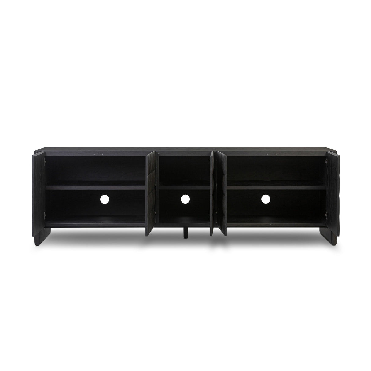Swell Sideboard in Dry Black Oak Veneer from Four Hands - Luna Furniture