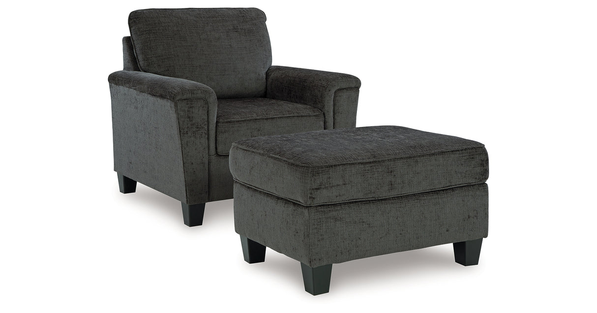 Erinslane Chair and Ottoman in Dusk from Ashley Furniture - Luna Furniture