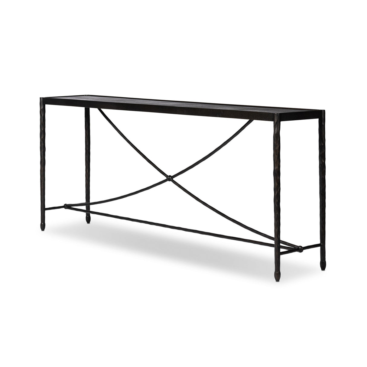 Jade Console Table in Textured Bronze from Four Hands - Luna Furniture