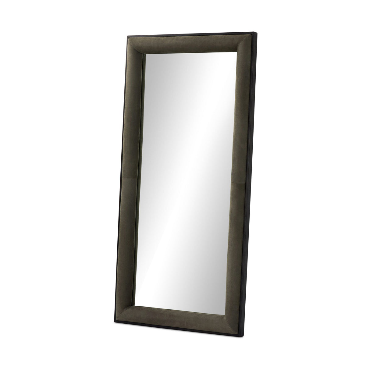 Velaz Floor Mirror in Distressed Black Ash veneer from Four Hands - Luna Furniture