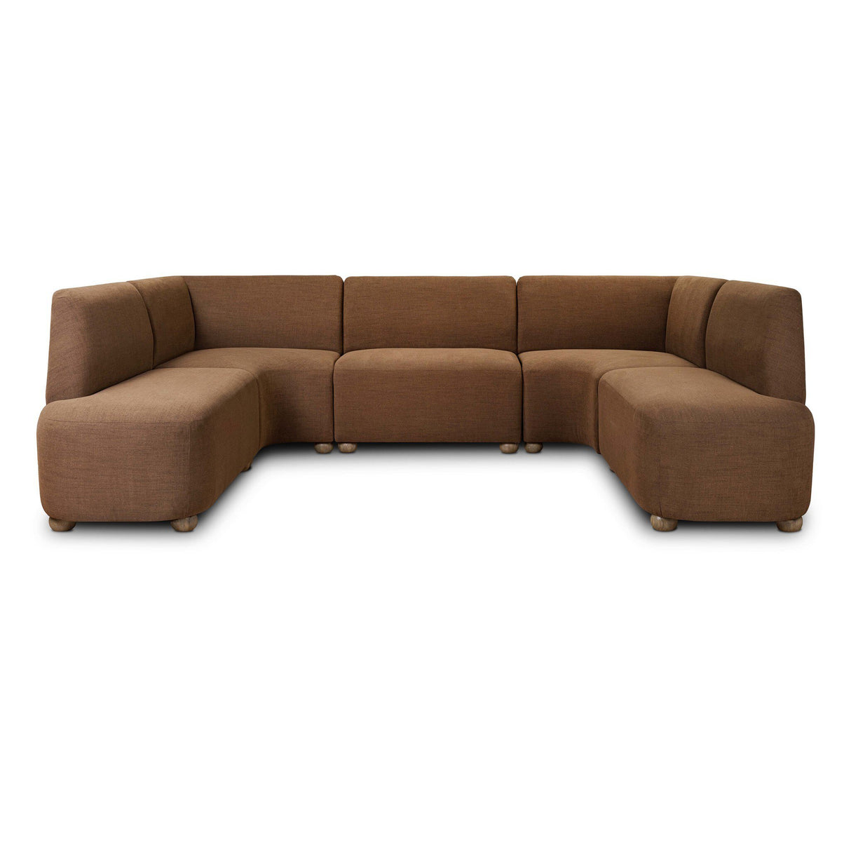 Clemence Dining Banquette U-Shape in Crypton Nomad Mushroom from Four Hands - Luna Furniture