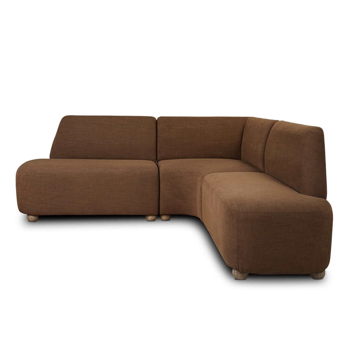 Clemence Dining Banquette L-Shape in Crypton Nomad Mushroom from Four Hands - Luna Furniture