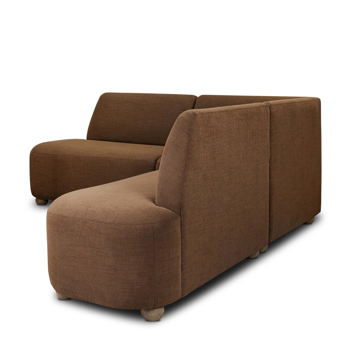 Clemence Dining Banquette L-Shape in Crypton Nomad Mushroom from Four Hands - Luna Furniture