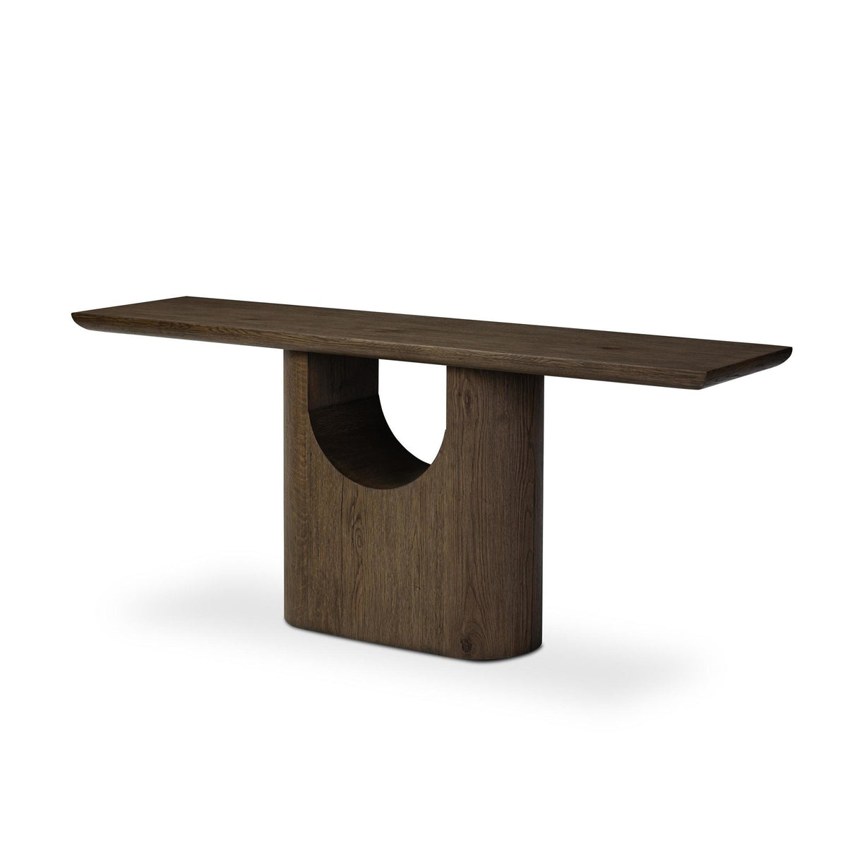Bevie Console Table in Brown Oak from Four Hands - Luna Furniture