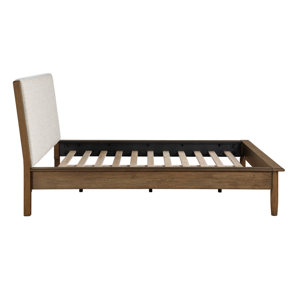 Marlow Brown/Oatmeal Queen Platform Bed from Homelegance - Luna Furniture
