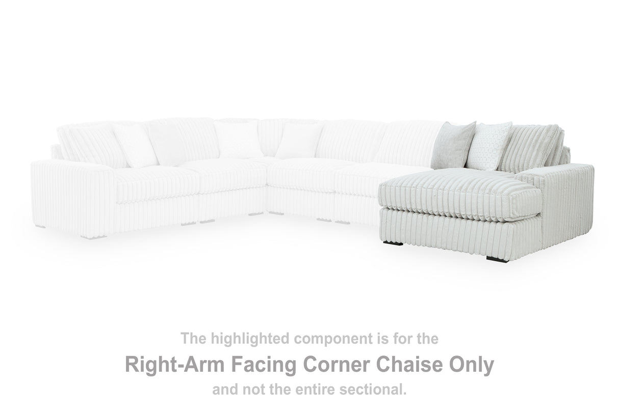 Stupendous Alloy Right-Arm Facing Corner Chaise from Ashley - Luna Furniture