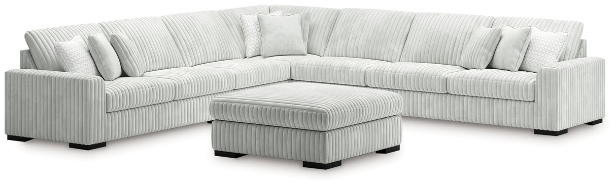 Stupendous Alloy 5-Piece Sectional with Ottoman from Ashley Furniture - Luna Furniture