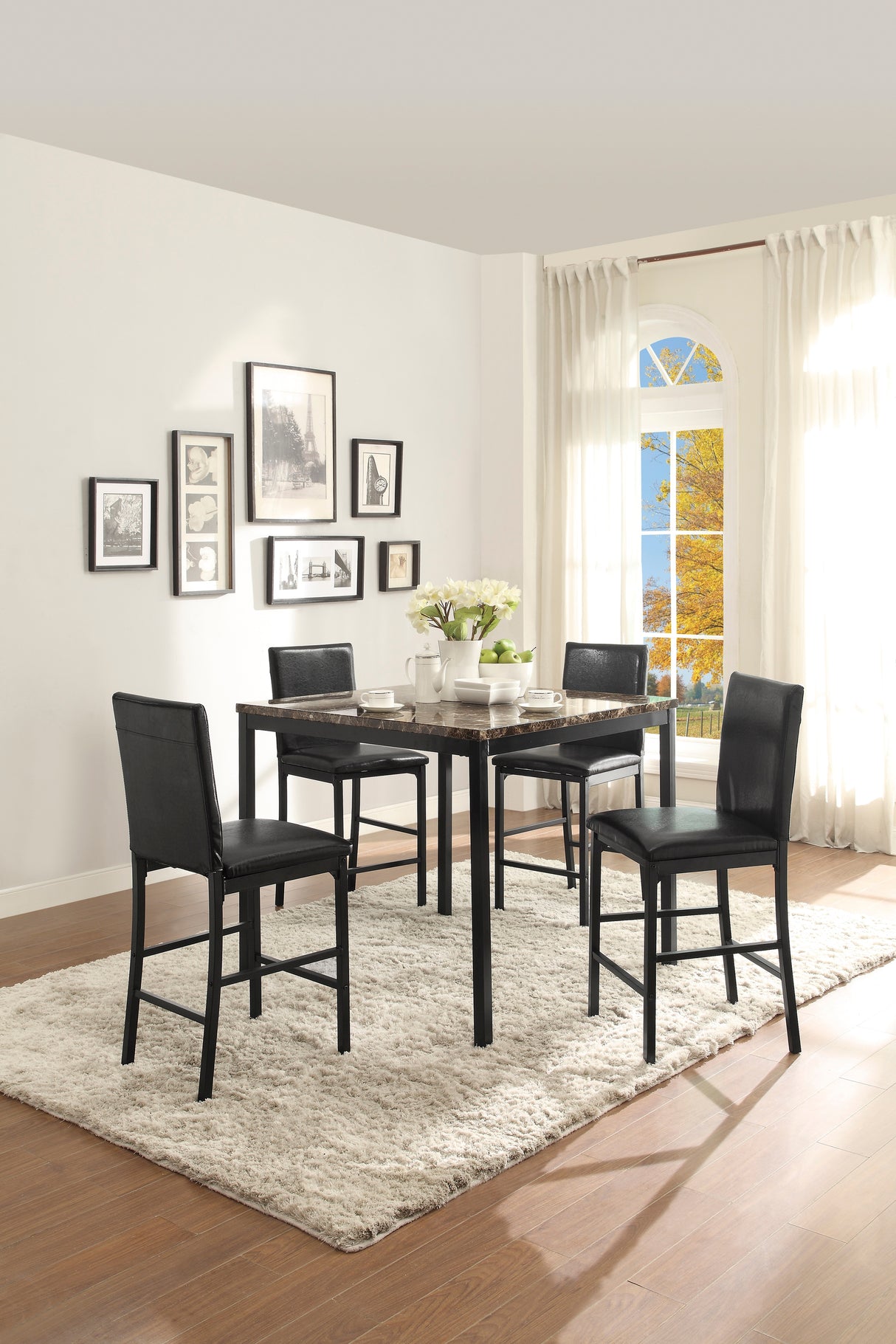 Tempe Brown/Black Counter Height Chair, Set of 4 from Homelegance - Luna Furniture
