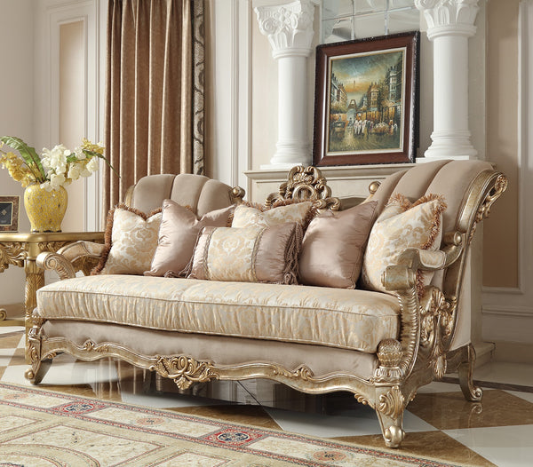 HD-2663 Champagne Metallic Gold/Silver Blend Sofa