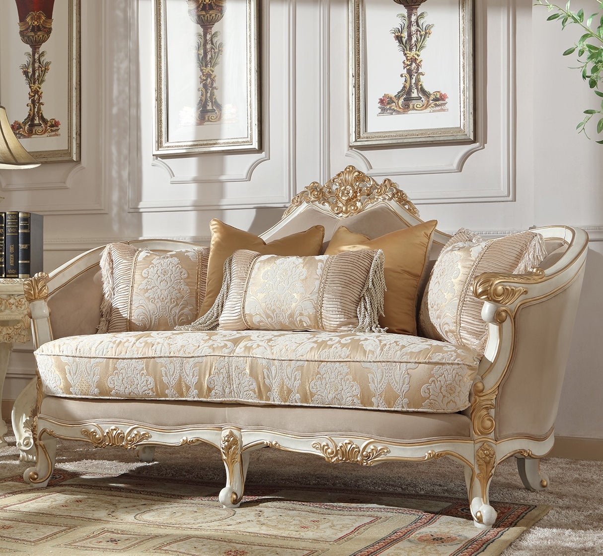 HD-2669 Plantation Cove White Loveseat from Homey Design - Luna Furniture
