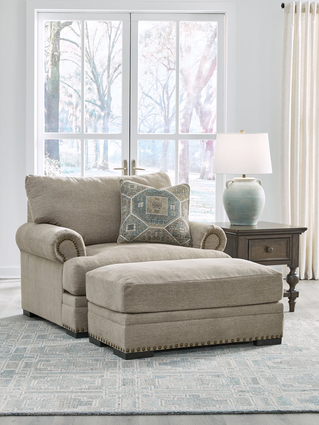 Galemore Oversized Chair and Ottoman from Ashley - Luna Furniture
