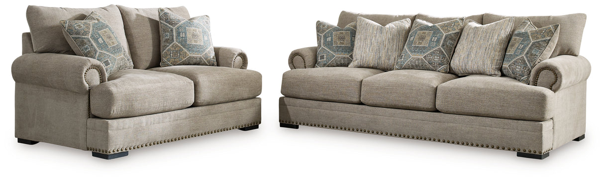 Galemore Sofa and Loveseat in Quarry from Ashley - Luna Furniture