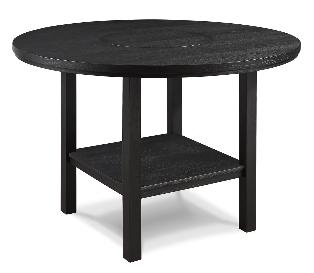 Guthrie Charcoal Round Counter Height Table with Lazysusan from Crown Mark - Luna Furniture