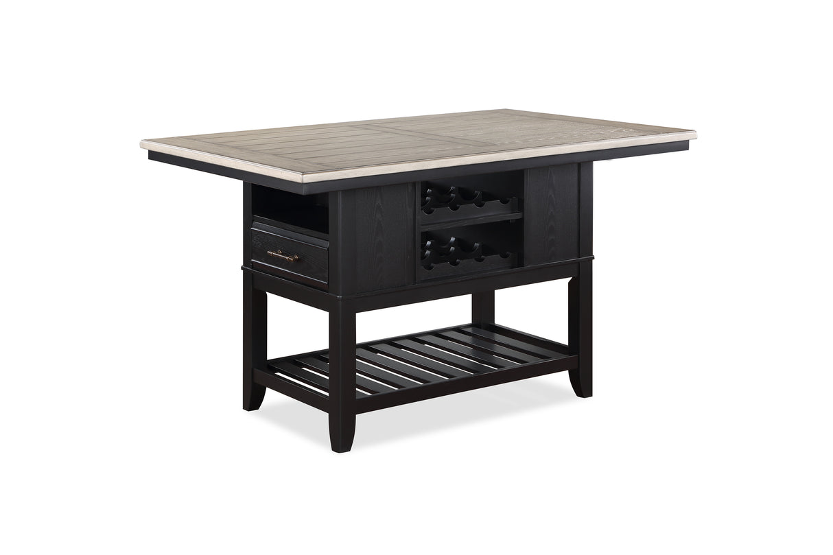 Frey Black/Gray Counter Height Table from Crown Mark - Luna Furniture