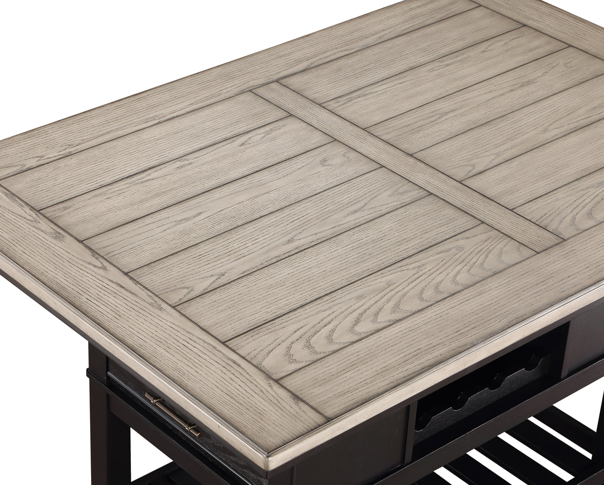 Frey Black/Gray Counter Height Table from Crown Mark - Luna Furniture