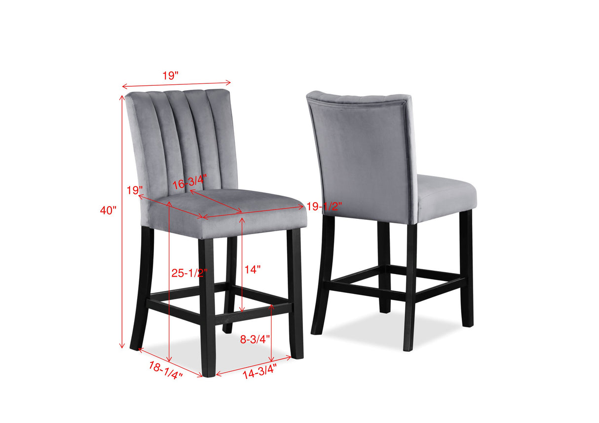 Pascal Counter Height Chair, Set of 2 from Crown Mark - Luna Furniture
