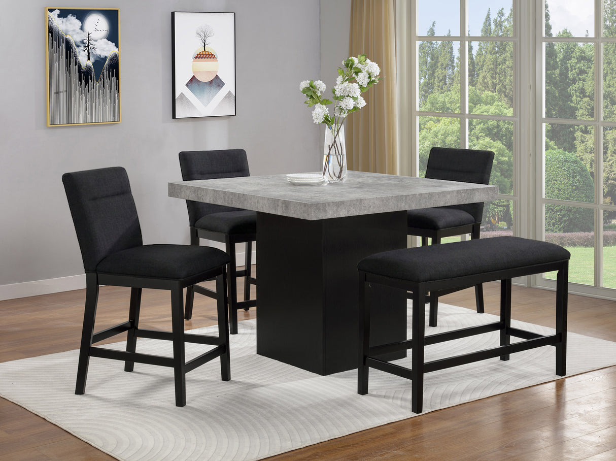 Sebastian Black Counter Height Bench