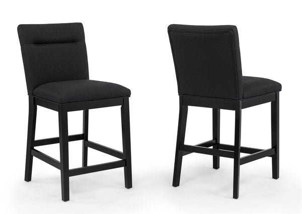 Sebastian Black Counter Height Chair, Set of 2