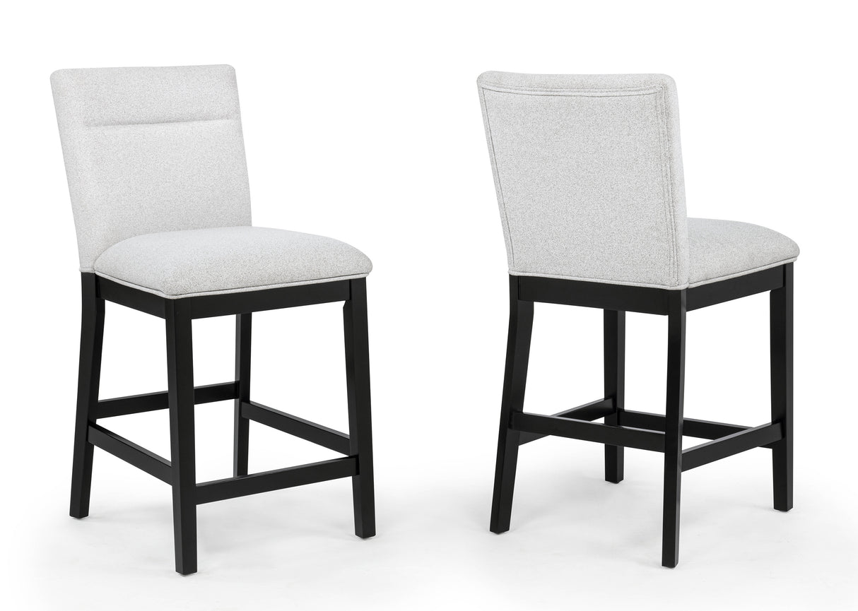 Sebastian Black/Gray Counter Height Chair, Set of 2 from Crown Mark - Luna Furniture