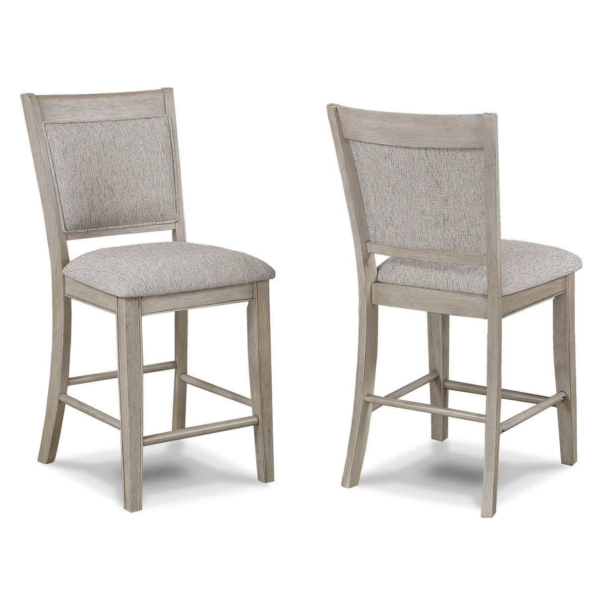 Fulton White Oak Counter Height Dining Chair, Set of 2 from Crown Mark - Luna Furniture