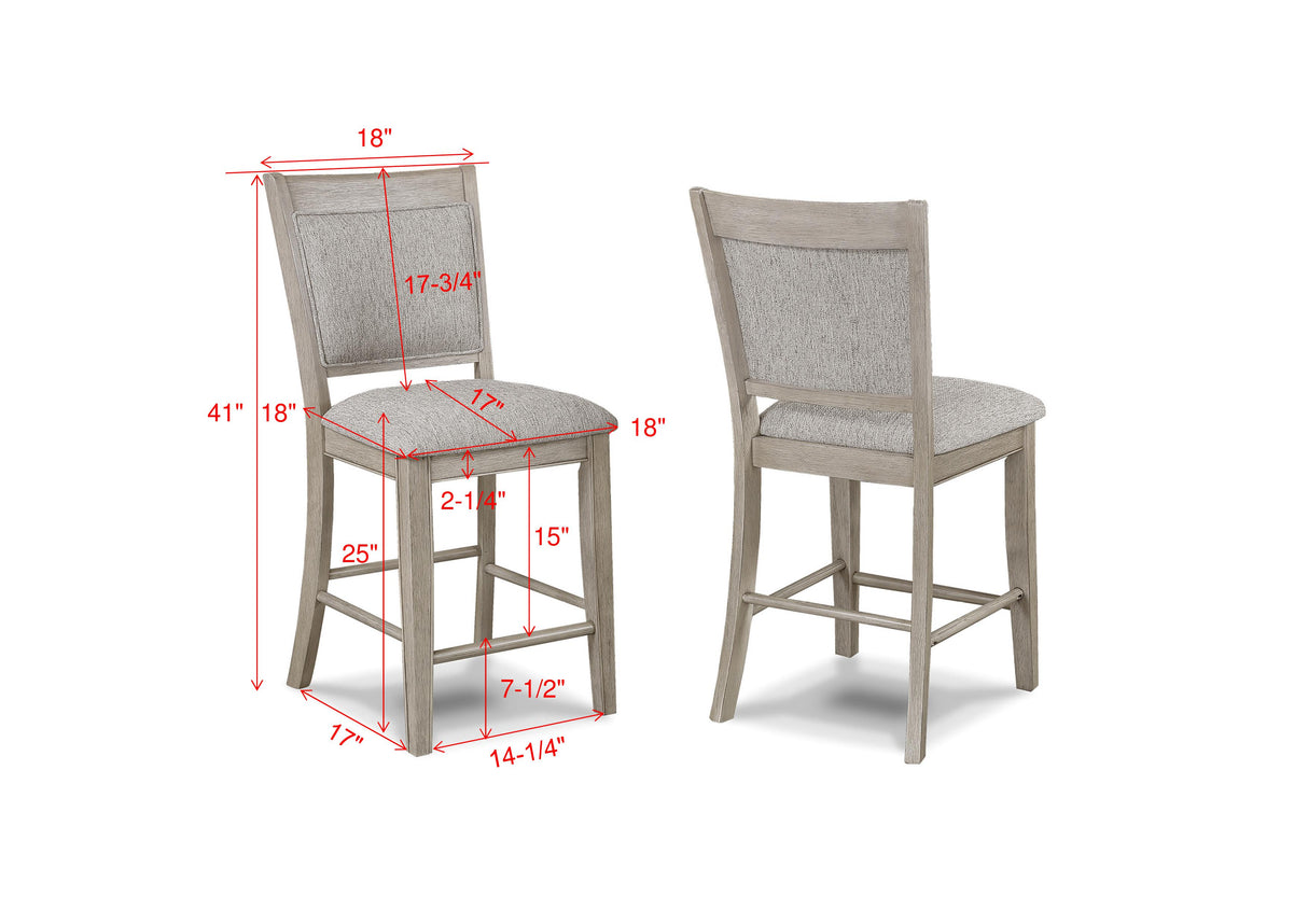 Fulton White Oak Counter Height Dining Chair, Set of 2 from Crown Mark - Luna Furniture
