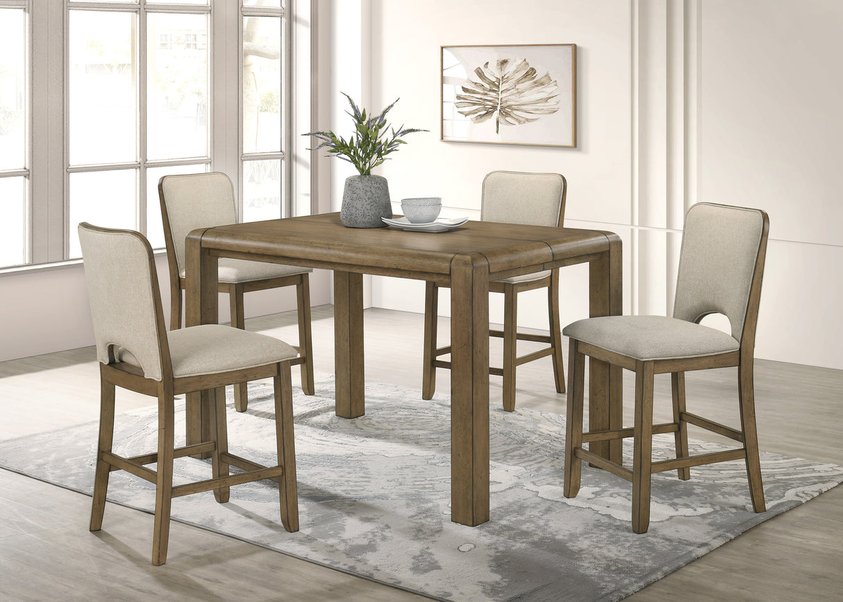 Cockrell Brown/Beige Extendable Counter Height Set from Crown Mark - Luna Furniture