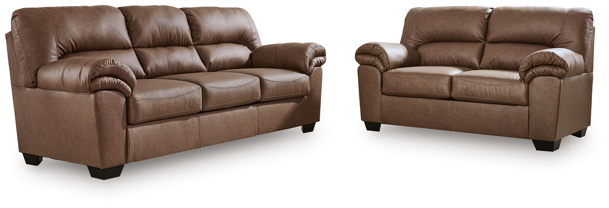 WillowBend Caramel Sofa and Loveseat from Ashley Furniture - Luna Furniture