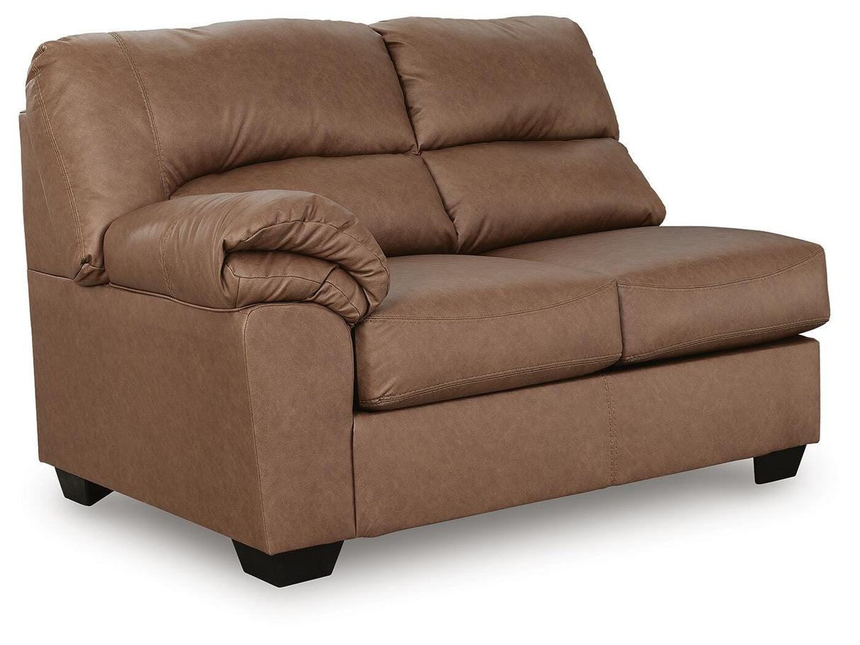 WillowBend Caramel Left-Arm Facing Loveseat from Ashley - Luna Furniture