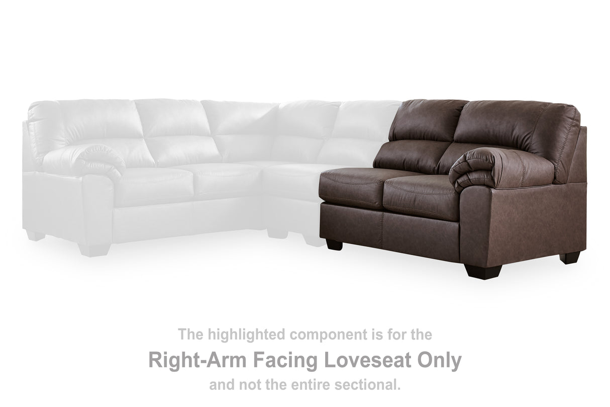 WillowBend Umber Right-Arm Facing Loveseat from Ashley - Luna Furniture