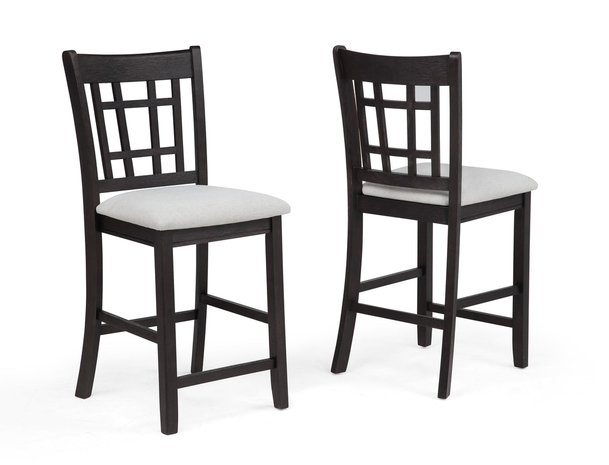 Hartwell Charcoal Counter Height Chair, Set of 2 from Crown Mark - Luna Furniture
