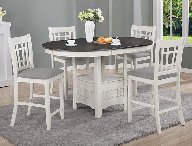 Hartwell Chalk Gray Counter Height Chair, Set of 2 from Crown Mark - Luna Furniture