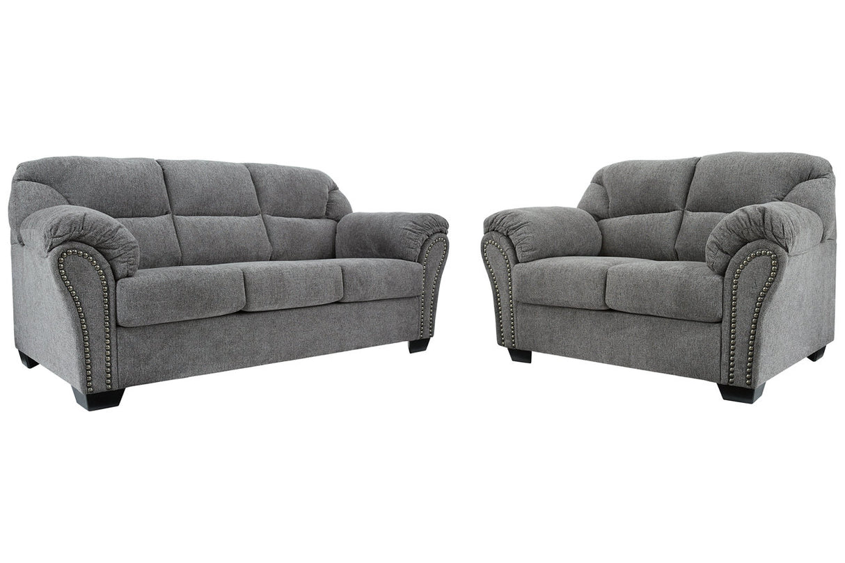 Allmaxx Pewter Sofa and Loveseat from Ashley Furniture - Luna Furniture