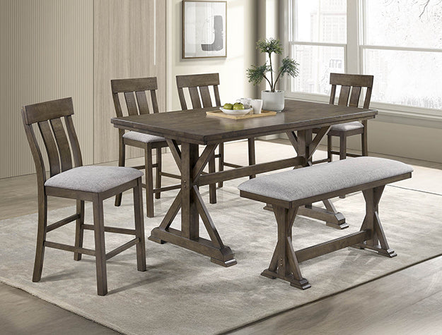 Lloyd Brown Counter Height Bench from Crown Mark - Luna Furniture