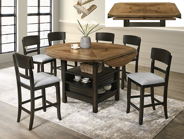 Oakly Brown Counter Height Chair, Set of 2 from Crown Mark - Luna Furniture