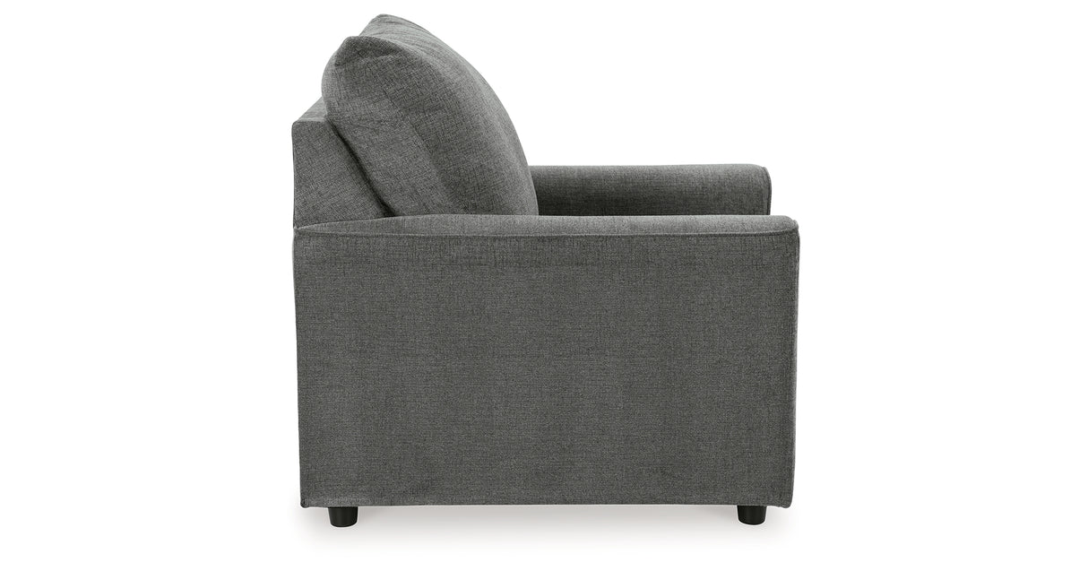 Stairatt Chair and Ottoman in Gravel from Ashley - Luna Furniture