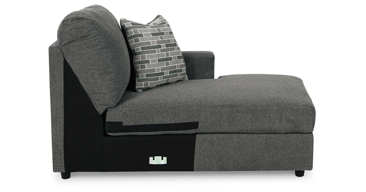 Edenfield Charcoal Right-Arm Facing Corner Chaise from Ashley Furniture - Luna Furniture
