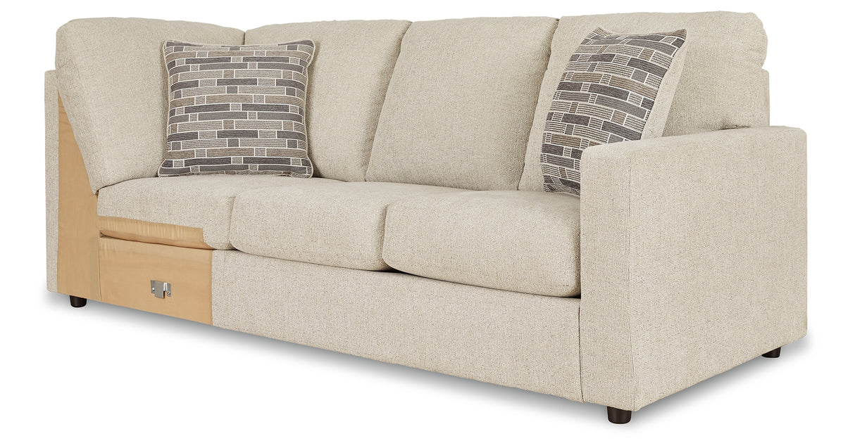 Edenfield Linen Right-Arm Facing Sofa with Corner Wedge from Ashley Furniture - Luna Furniture