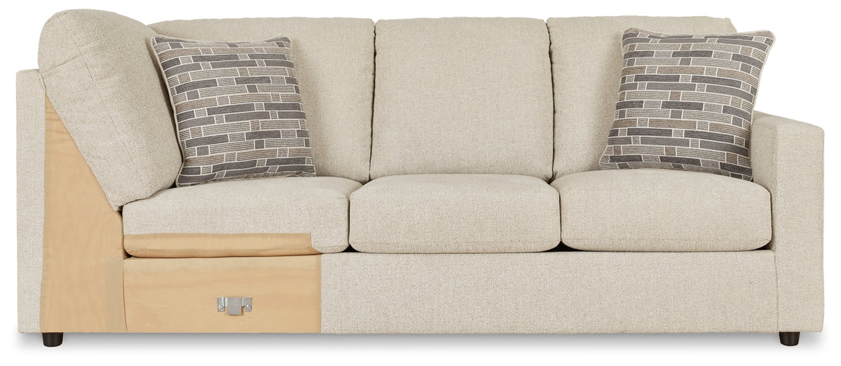 Edenfield Linen Right-Arm Facing Sofa with Corner Wedge from Ashley Furniture - Luna Furniture