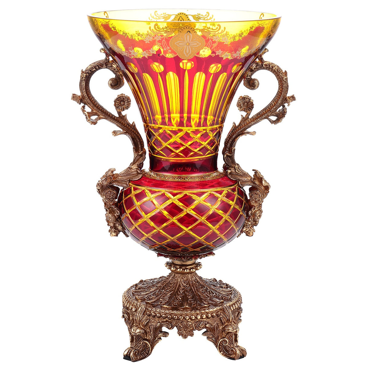 HD-3014 Bronze/Amber/Ruby Red-Gold Vase from Homey Design - Luna Furniture