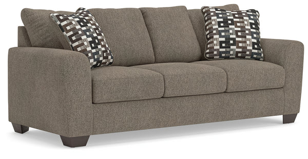 Triston-Peaks Suede Sofa