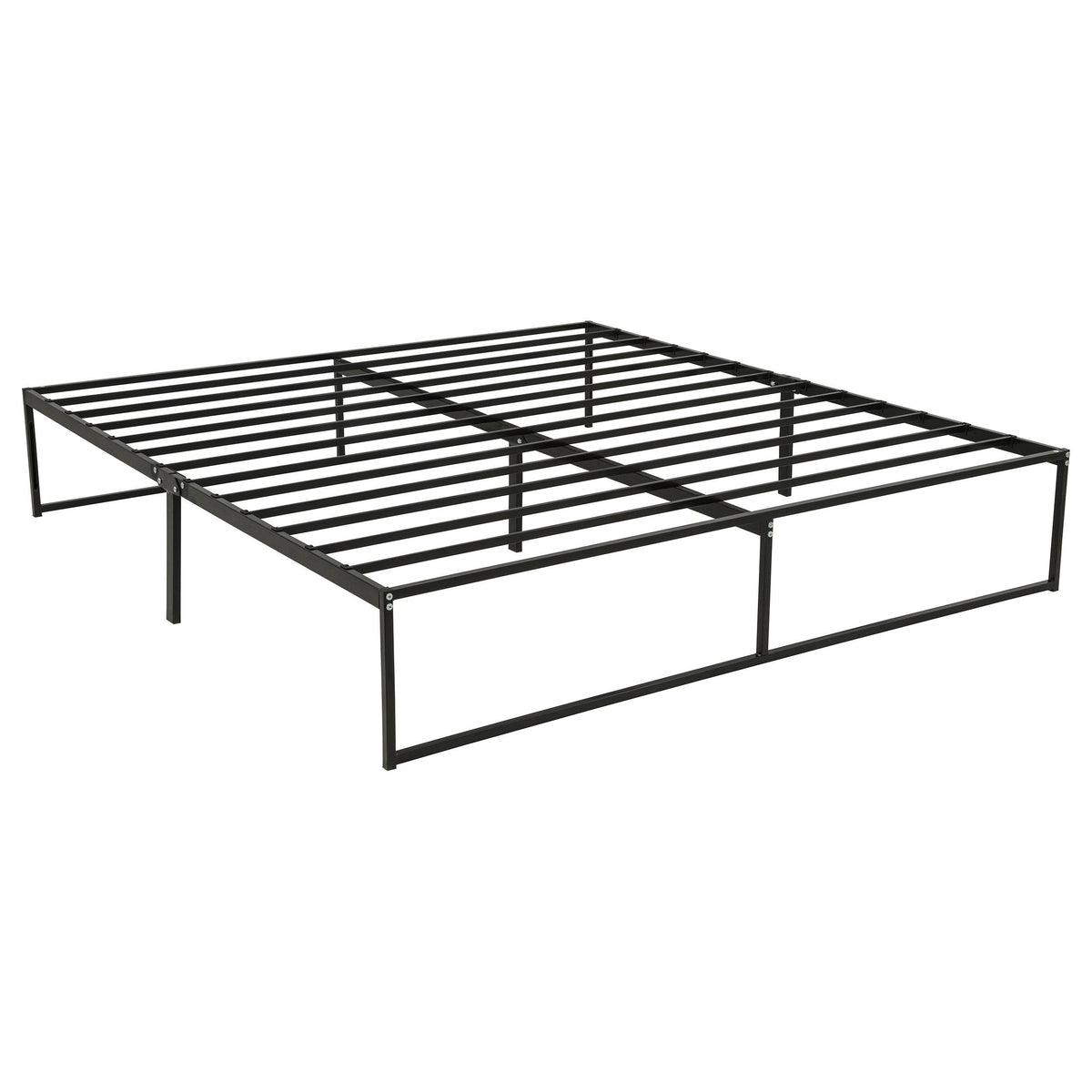 Gates Black Eastern King Heavy-Gauge Metal Platform Bed Frame from Coaster - Luna Furniture