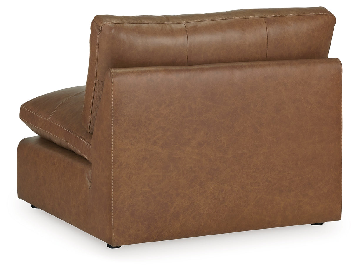 Emilia Caramel 5-Piece Sectional and Ottoman from Ashley - Luna Furniture