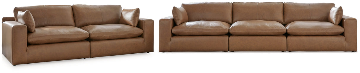 Emilia Sofa and Loveseat in Caramel from Ashley Furniture - Luna Furniture