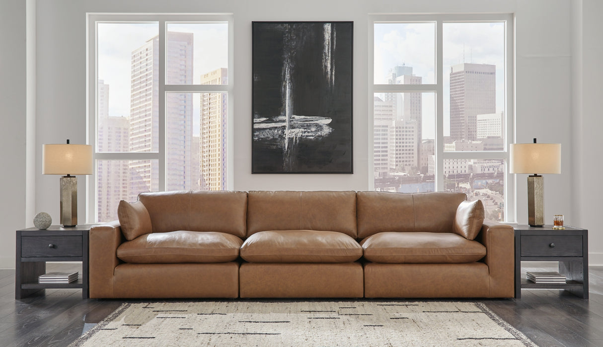 Emilia Sofa and Loveseat in Caramel from Ashley Furniture - Luna Furniture